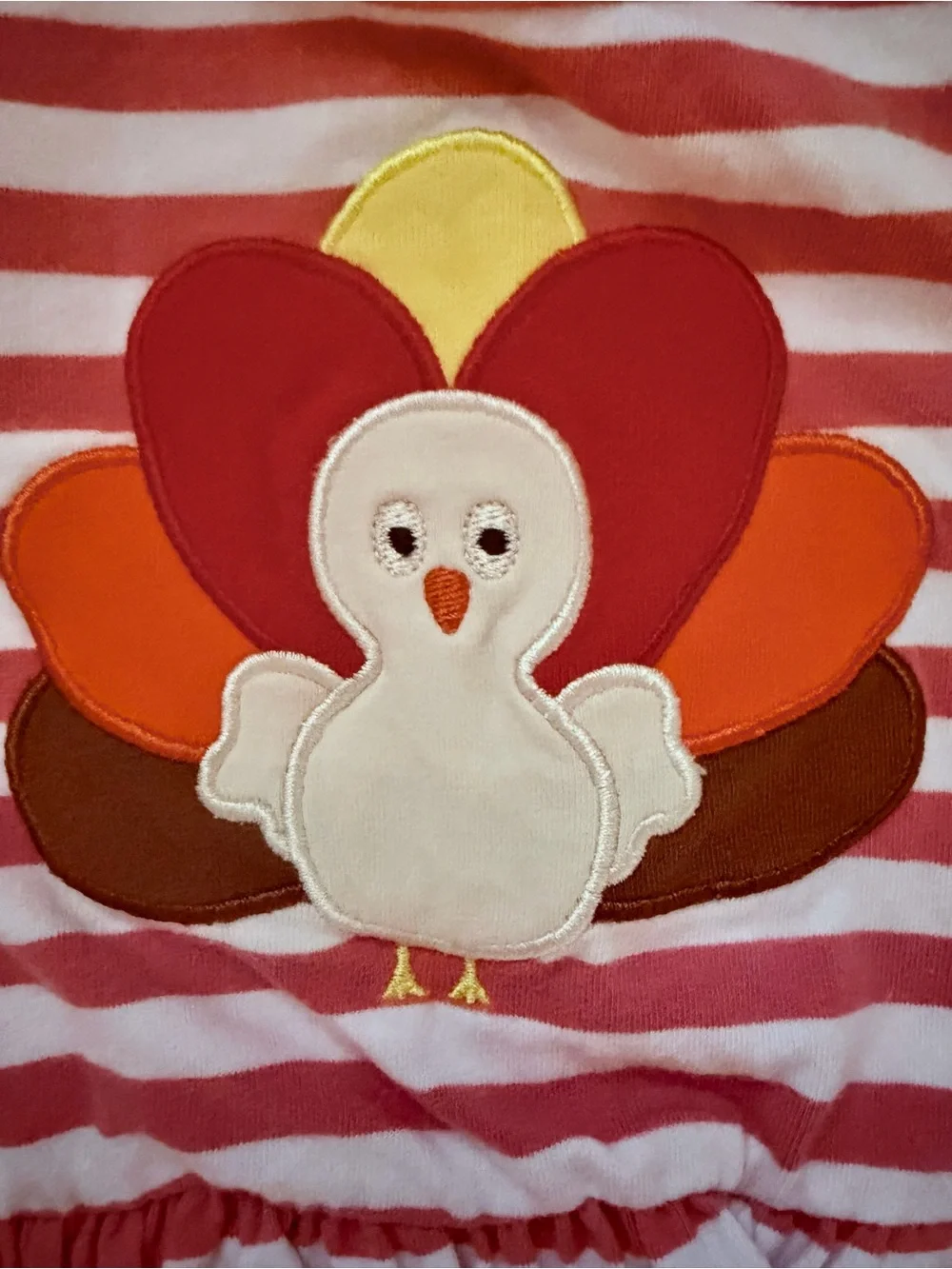 Size 5 Pink & White Striped Turkey Dress